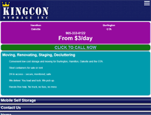 Tablet Screenshot of kingconstorage.ca